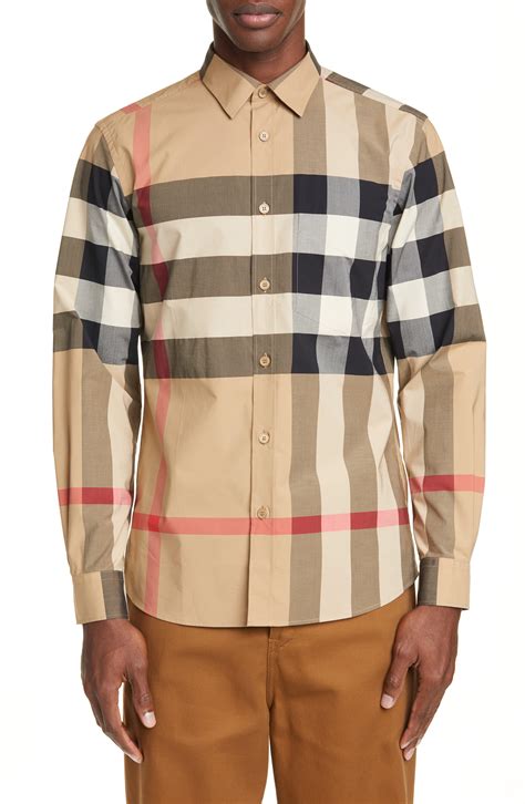 cheap burberry plaid shirt mens|burberry dress shirt for men.